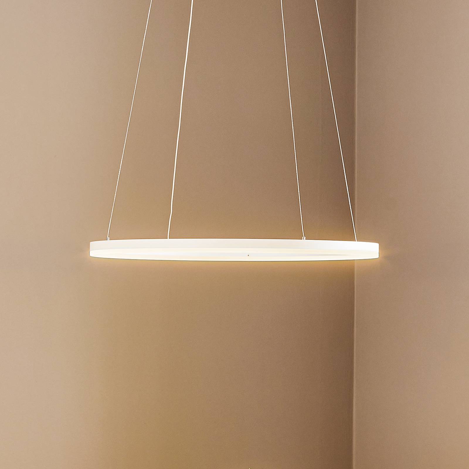 Suspension LED Giotto à 1 lampe, blanche
