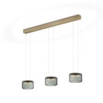 LED hanglamp Sidra, bronzen afwerking, 120 cm, gebarenbediening