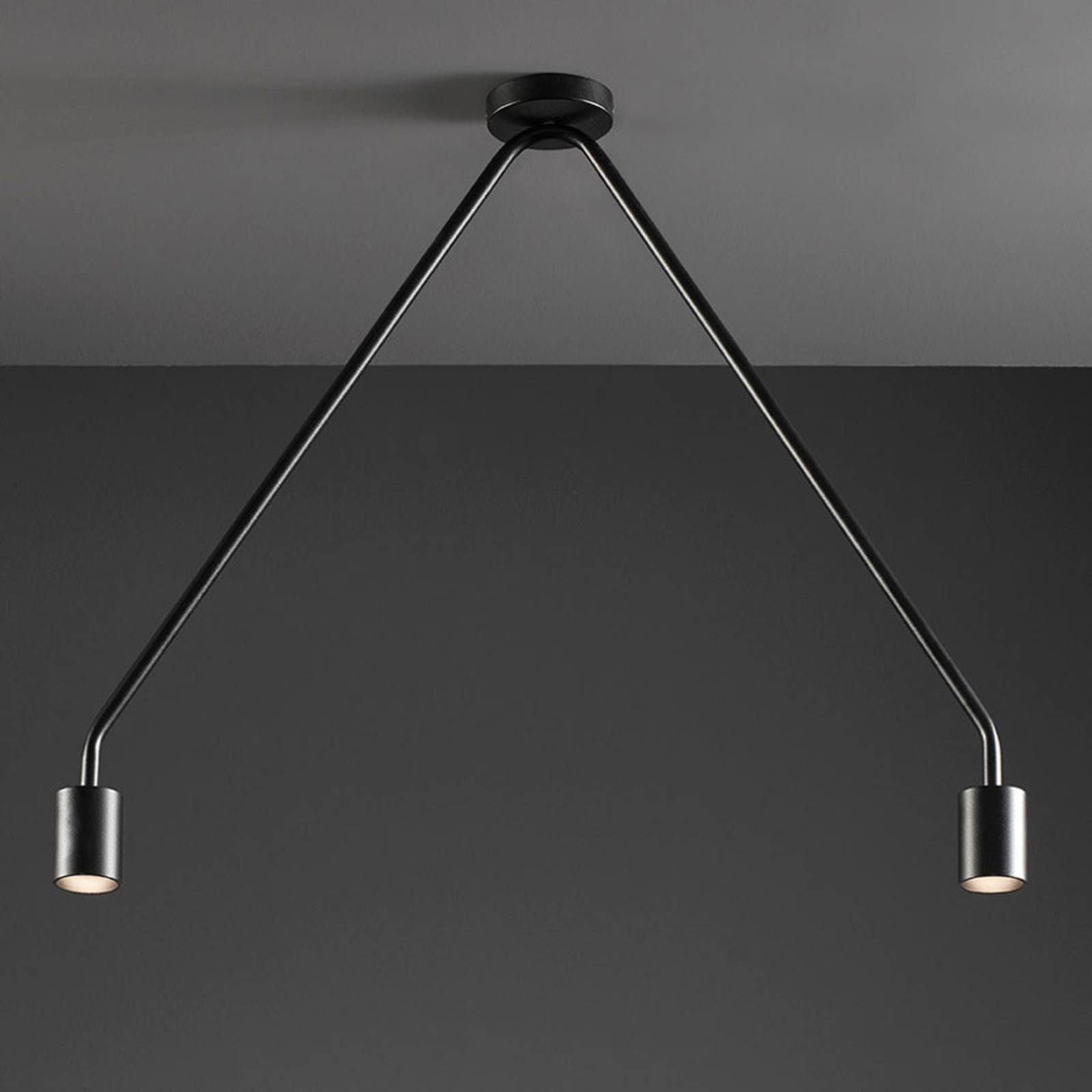 Zweiflammige LED-Deckenleuchte Caos in Schwarz kaufen | Lampenwelt.ch