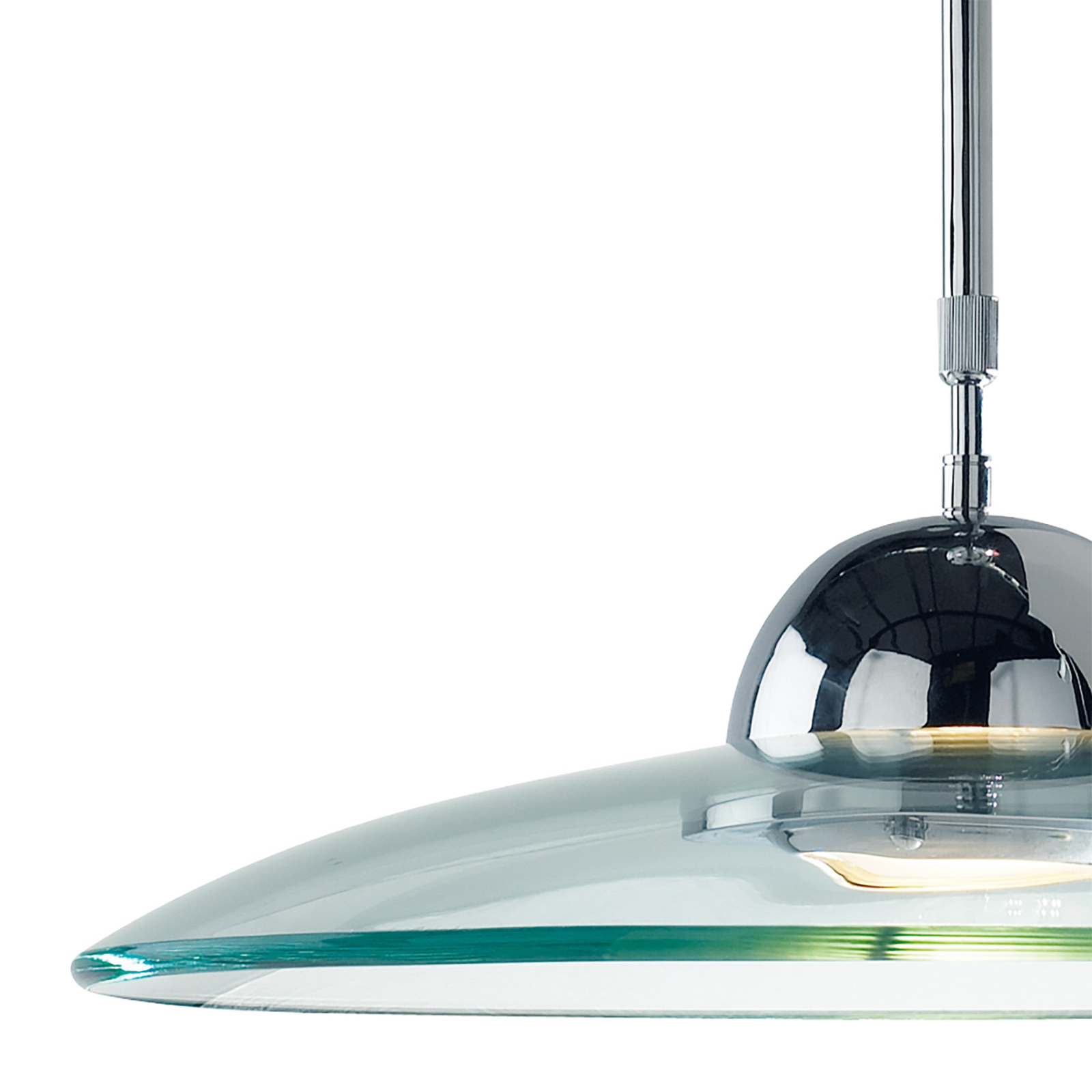 Hemisphere pendant light with clear glass shade
