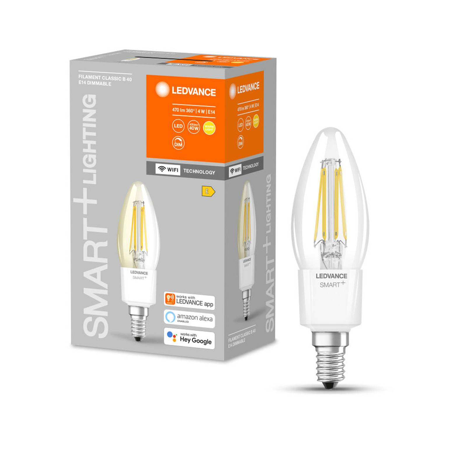 Zdjęcia - Żarówka LEDVANCE SMART+  SMART+ WiFi filament Candle 40 E14 4W 827 
