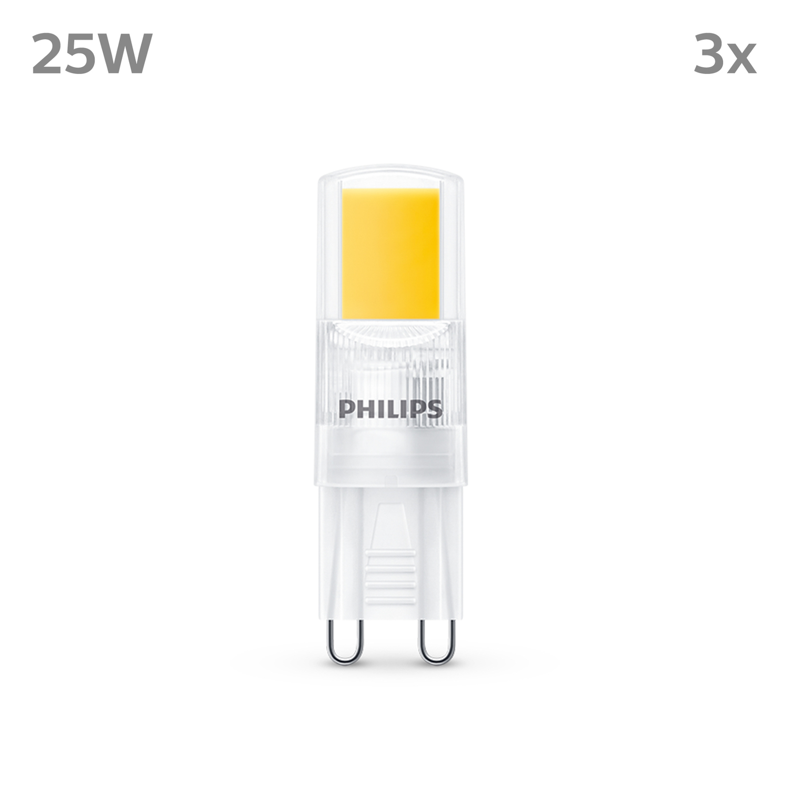 Philips LED-pære G9 2W 220lm 2 700 K klar 3stk