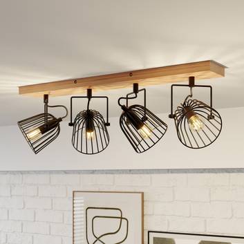 Lindby Adalin plafón, 4 luces, jaula