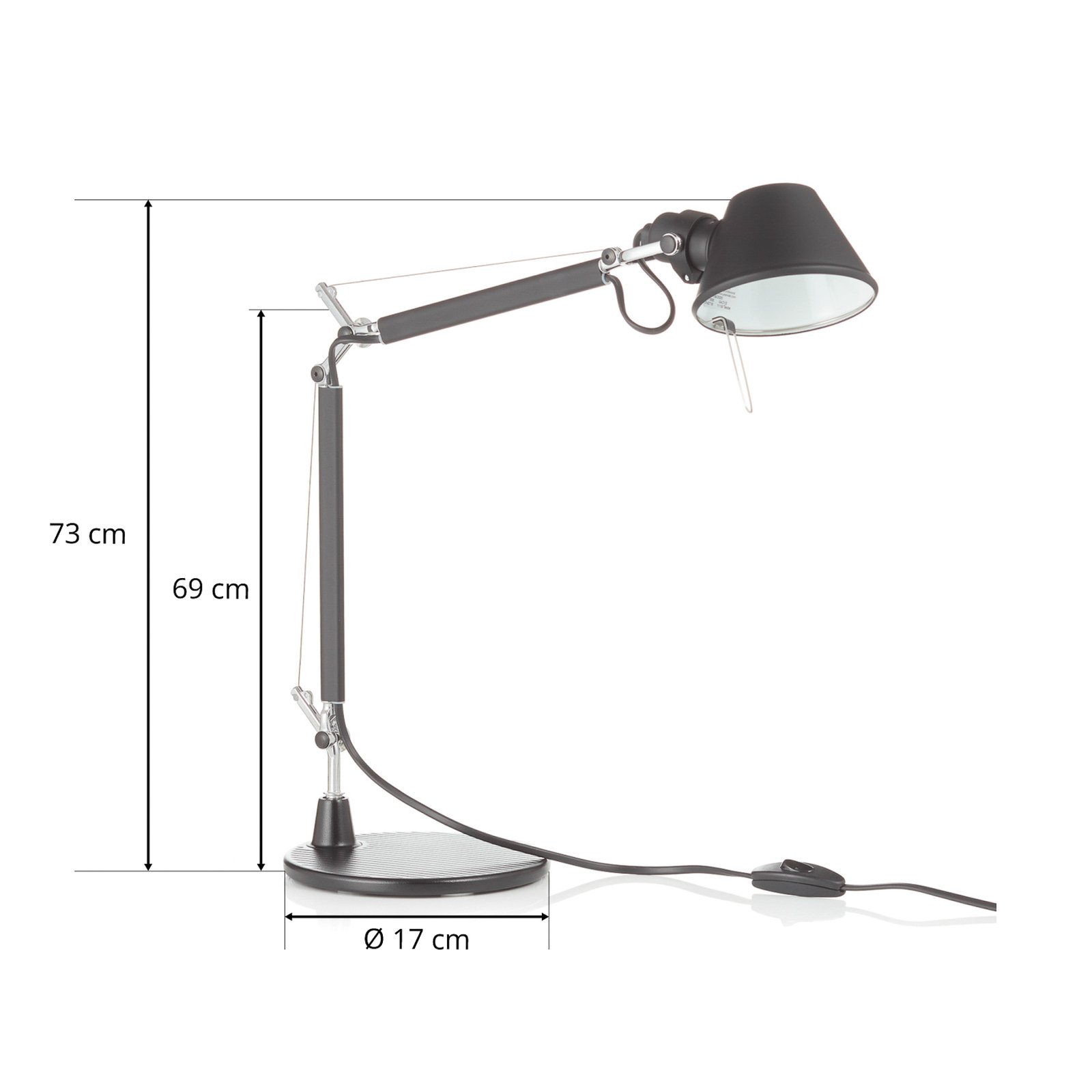 Stolní lampa Artemide Tolomeo Micro, černá