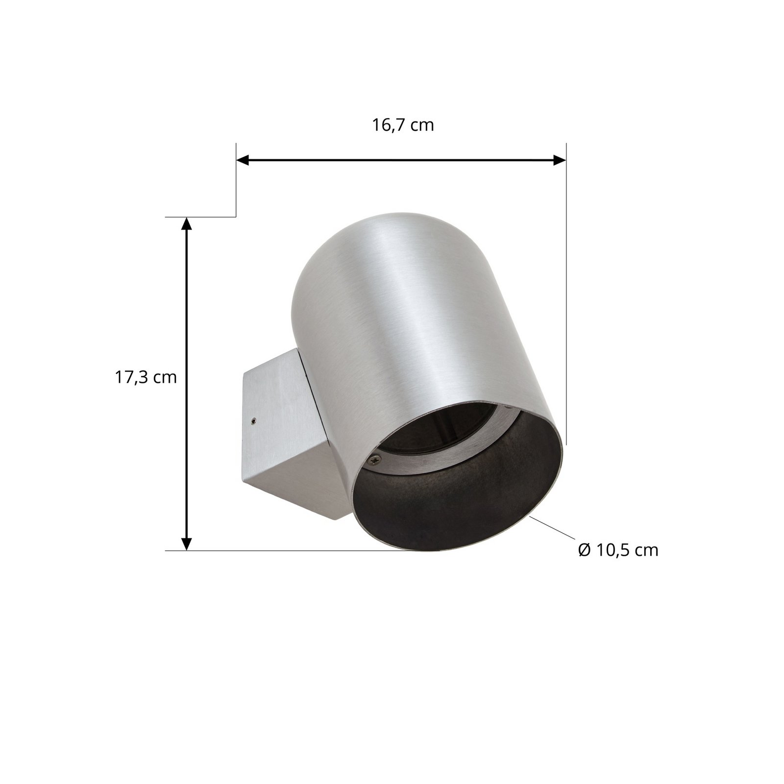Lindby Außenwandleuchte Lupil, aluminium, Metall, GU10, IP44