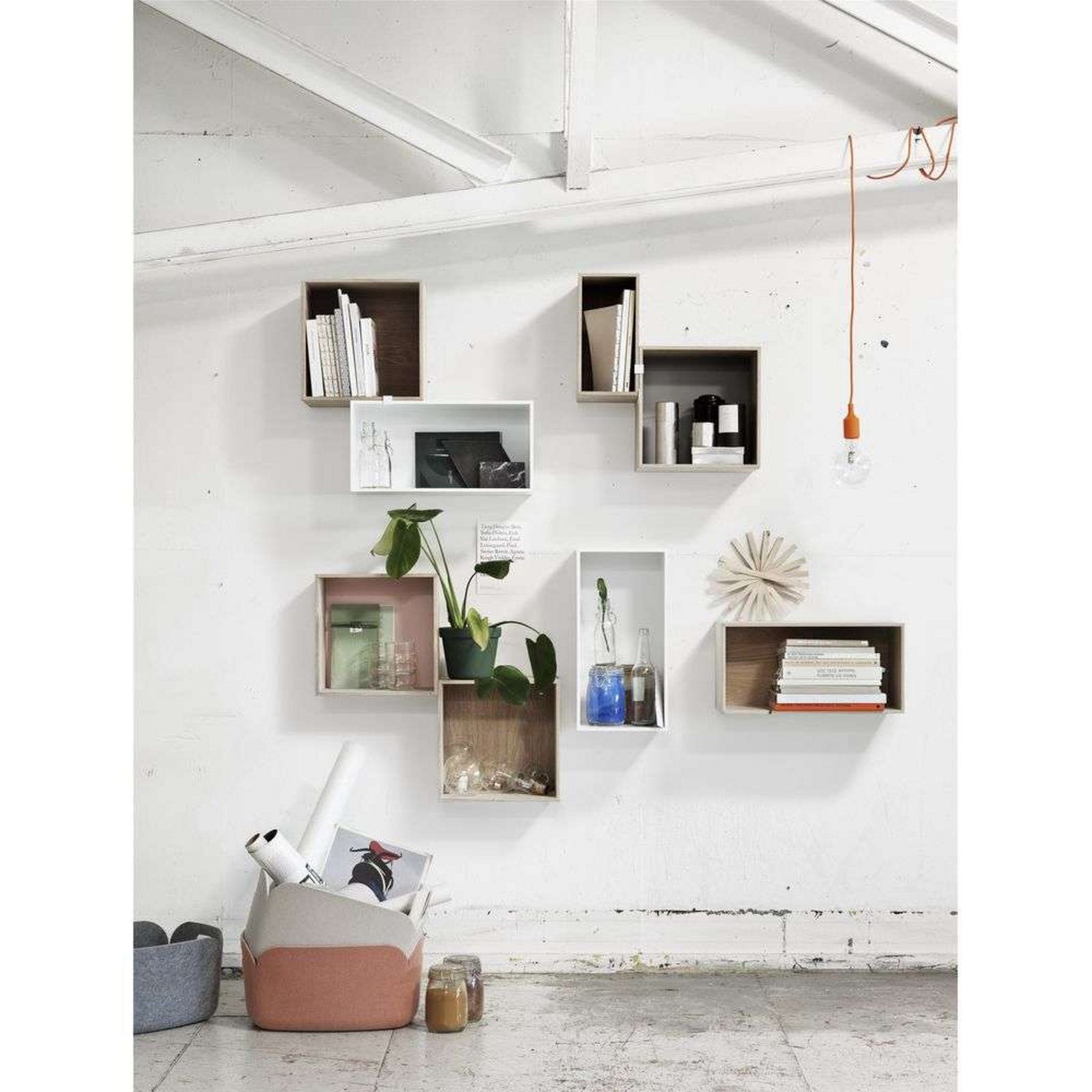 Mini Stacked Storage System Medium Brown Green - Muuto