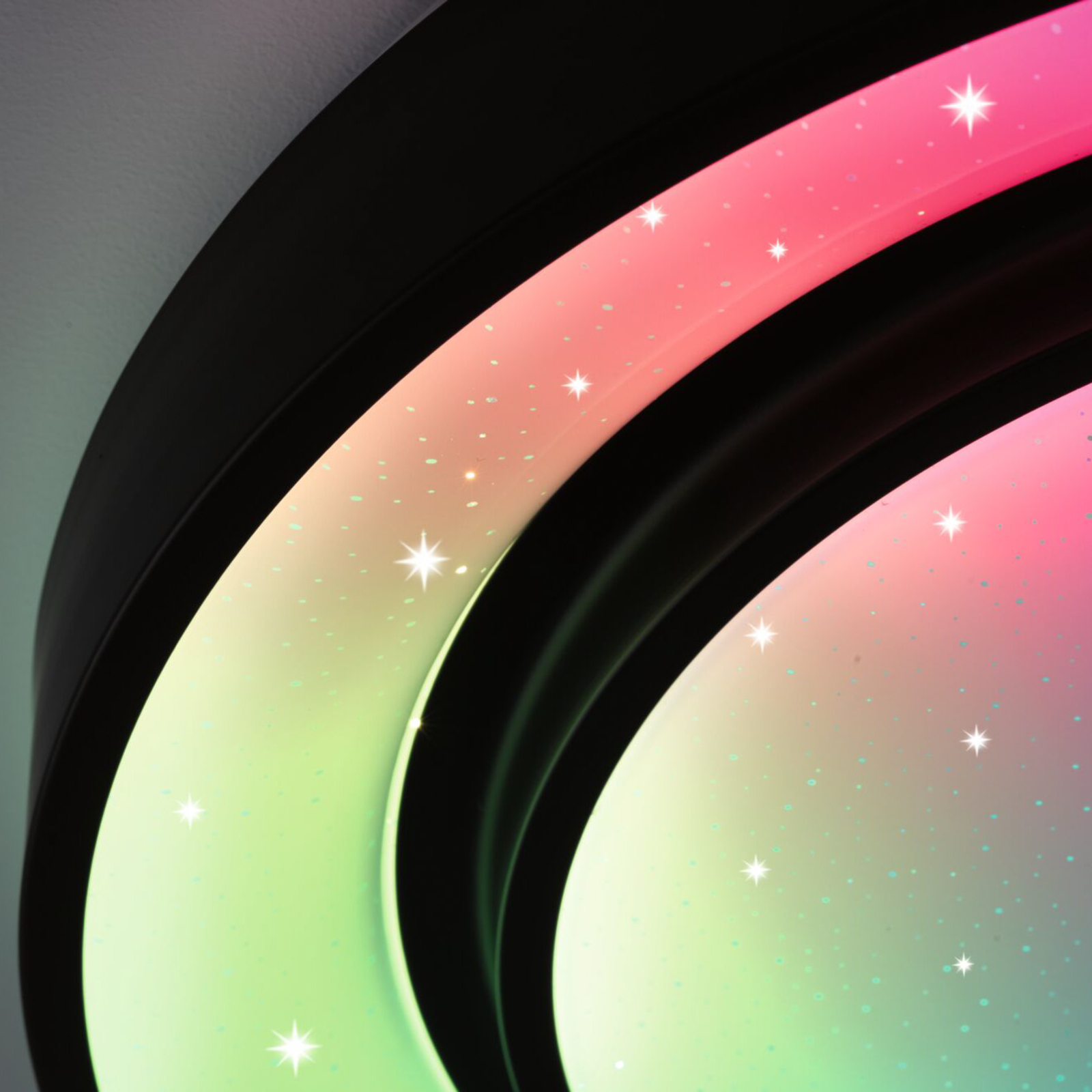 "Paulmann Rainbow" Ø37cm juodas nuotolinio valdymo žvaigždžių dekoras RGBW