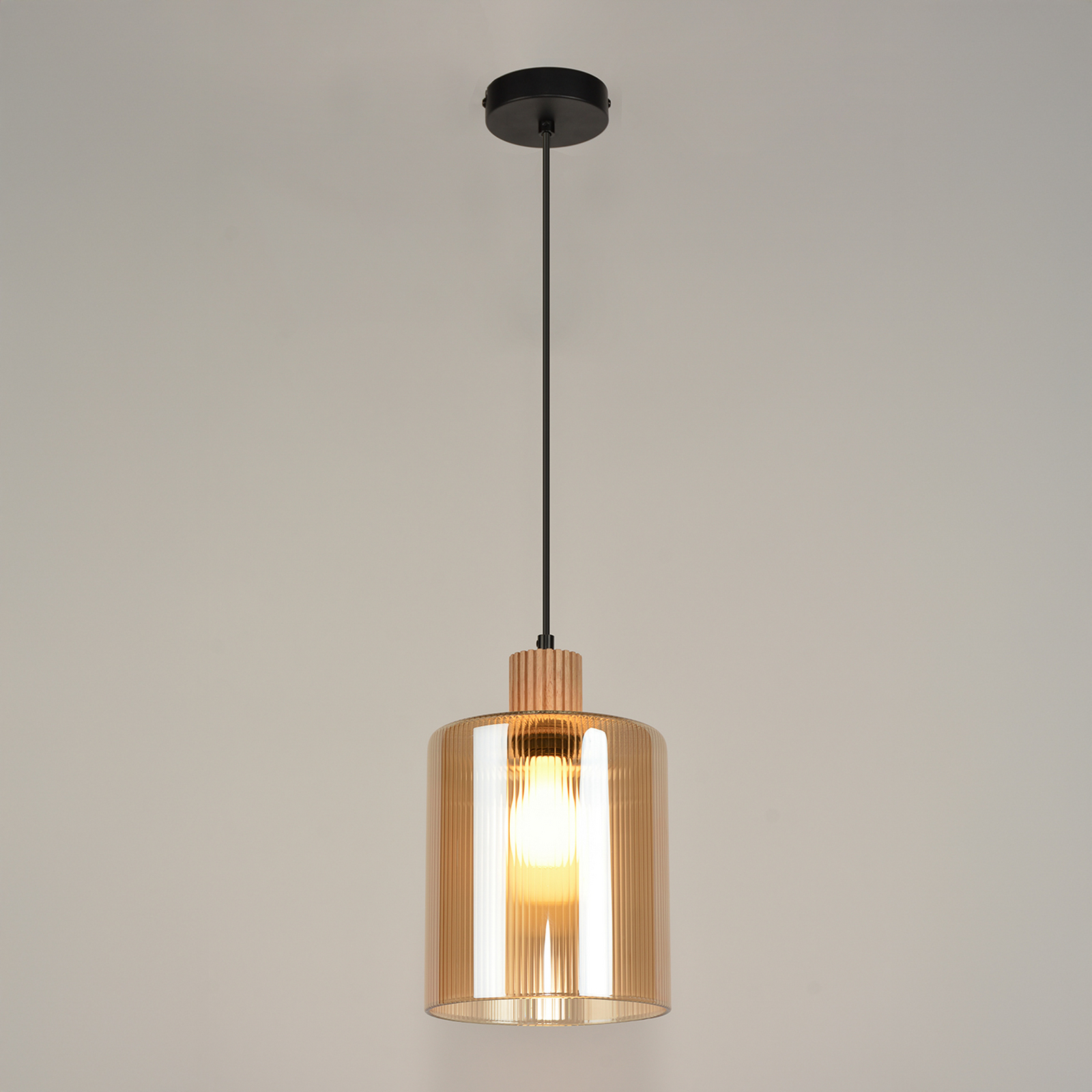 Suspenzija Giovanni, jantar/prirodna, Ø 18 cm - Corep SAS Suspenzija Giovanni, jantar/prirodna, Ø 18 cm - Corep SAS