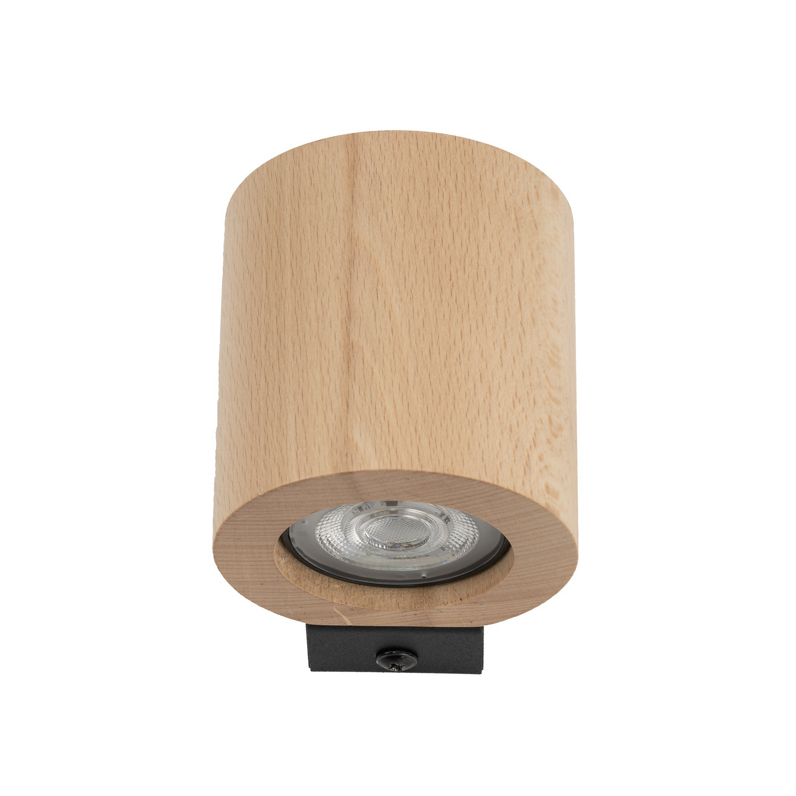 Eve wall light, beech, wood, Ø 8 cm, GU10