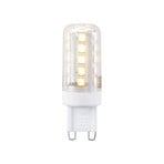 Arcchio LED žarnica, G9, 3.000 K, 2,6 W, prozorna, 485 lm