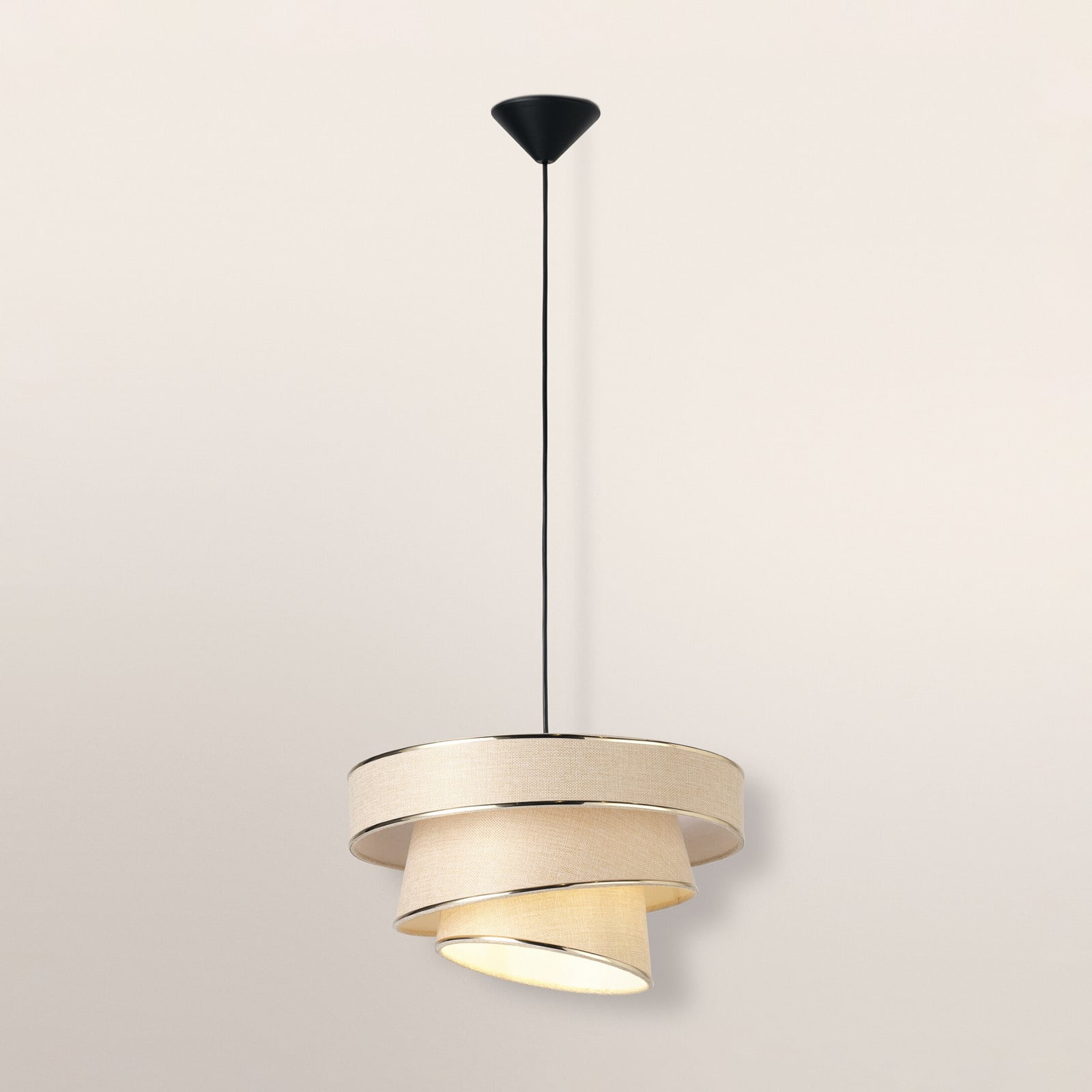 OSRAM hengelampe Decor Glittey, beige, Ø 40 cm, tekstil OSRAM hengelampe Decor Glittey, beige, Ø 40 cm, tekstil