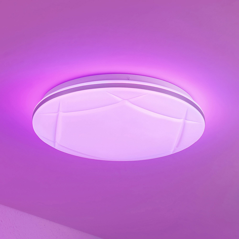 Lindby Favoria plafonnier LED, RGBW, CCT, Smart