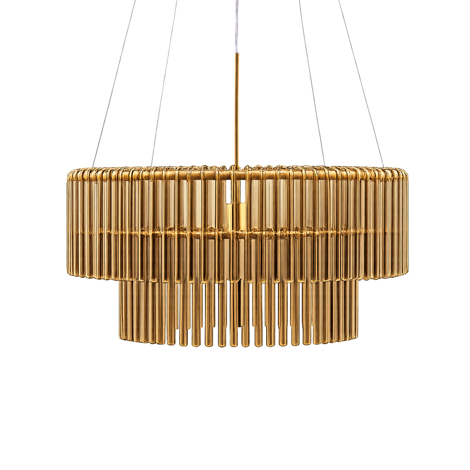 Hook 60 pendant light, cognac glass - Globen Lighting