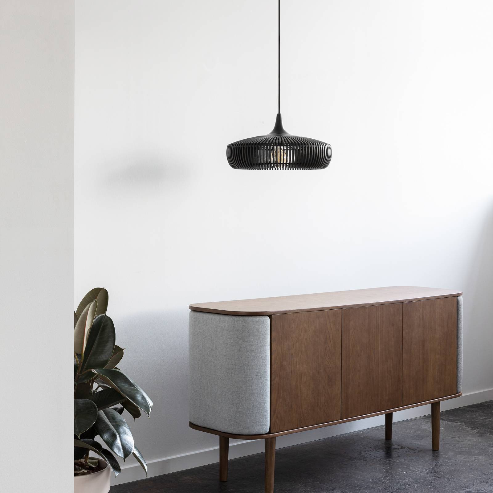 UMAGE Clava Dine black oak, cannonball, for Living / Dining Room, oak, ash, silicone, E27, 15 W, energy efficiency: A++, H: 24 cm