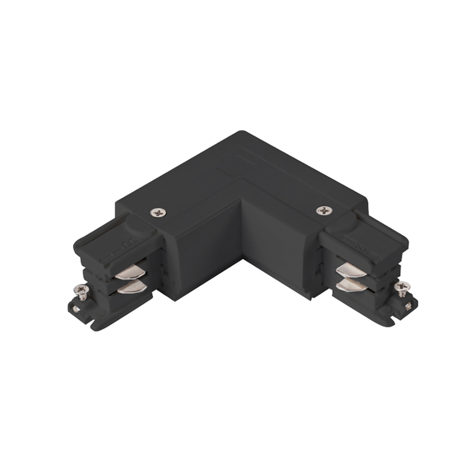 Arcchio L-connector, 3-phase, earth outside, black