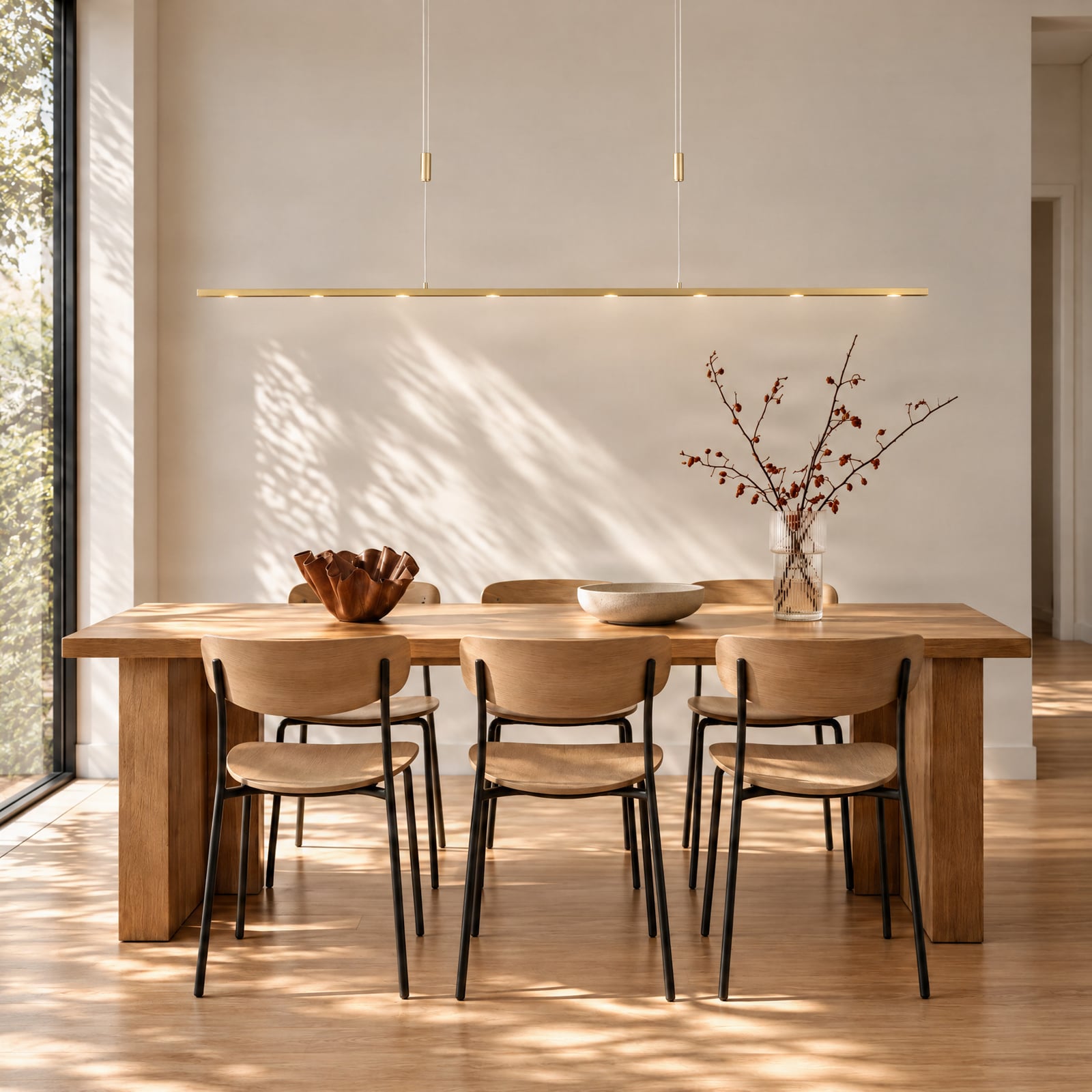 LED-pendellampa Tolu, längd 179 cm, mässing - Quitani LED-pendellampa Tolu, längd 179 cm, mässing - Quitani