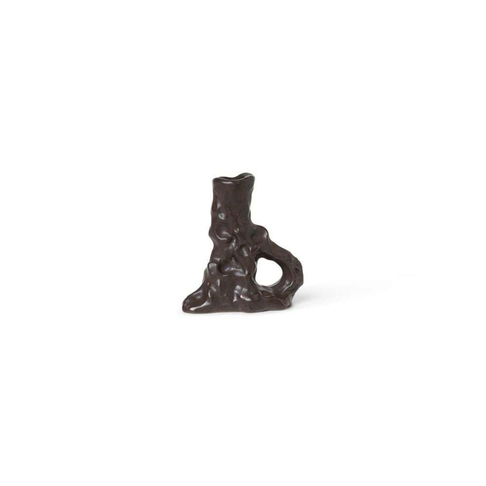 Dito Candle Holder Single Dark Brown - ferm LIVING