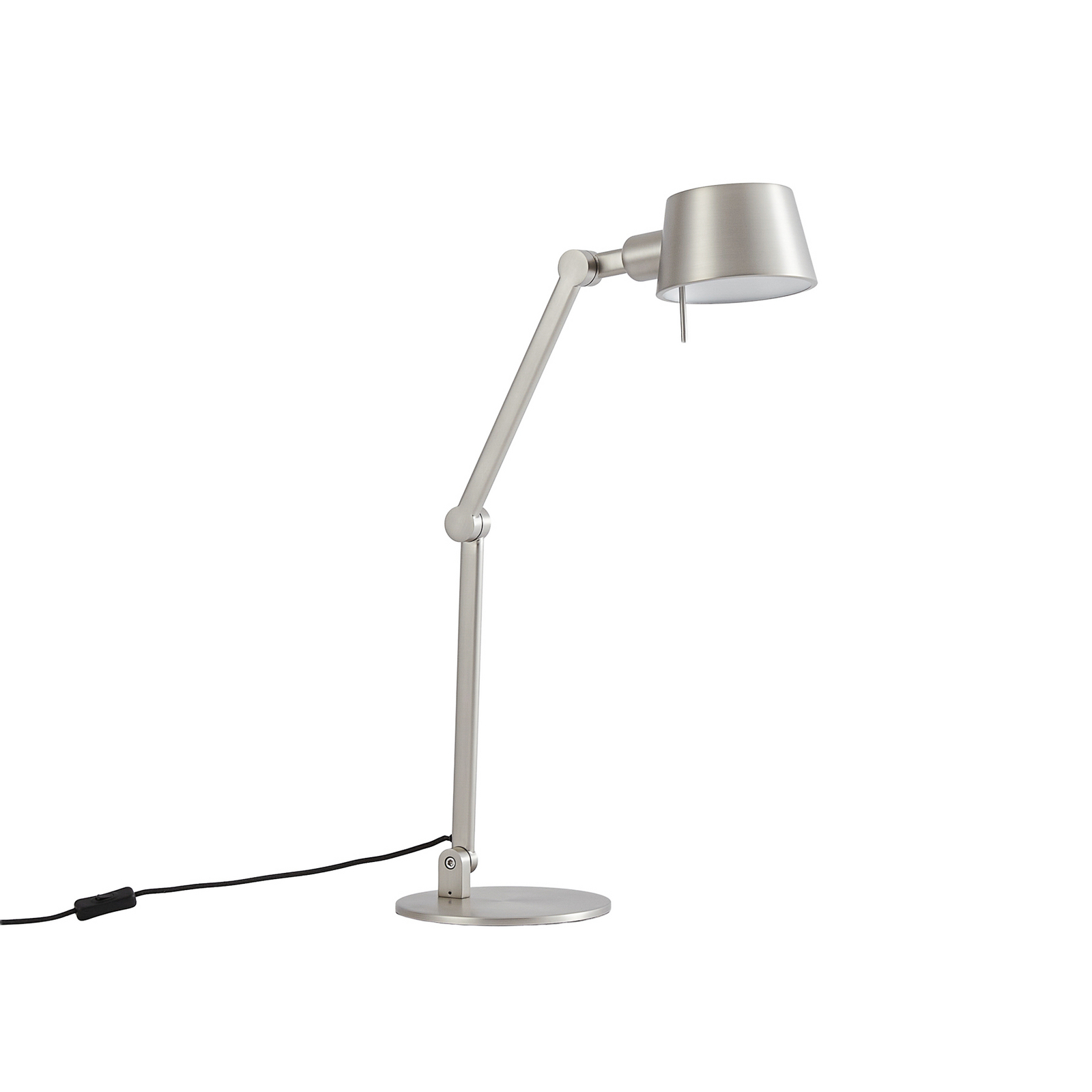 Lucande Tischleuchte Silka, 93 cm, nickel, verstellbar, E27