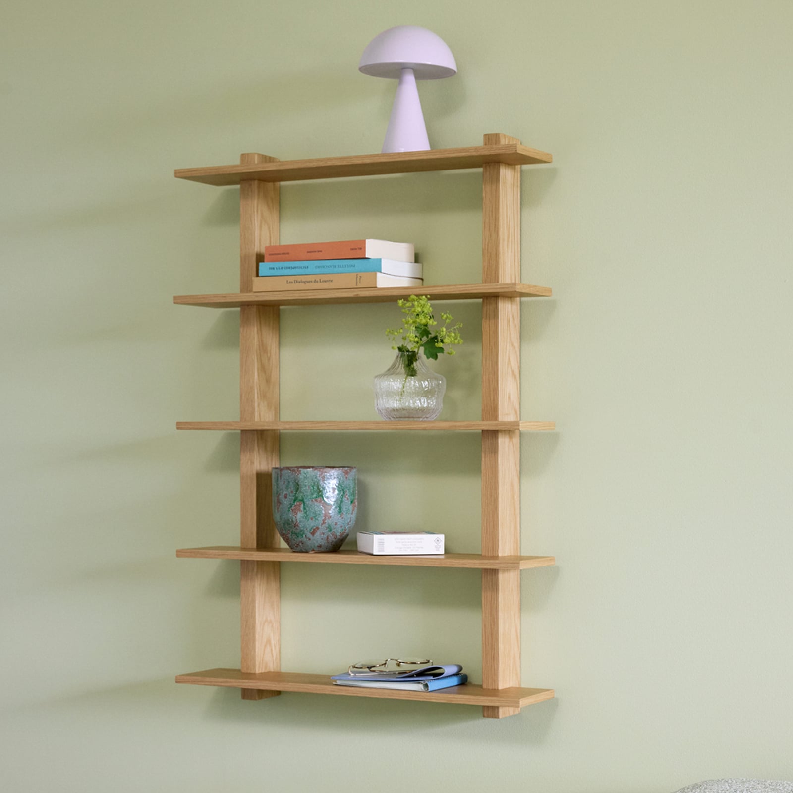 Simple Wandregal, holz hell, Höhe 87 cm, Eiche - HÜBSCH Simple Wandregal, holz hell, Höhe 87 cm, Eiche - HÜBSCH