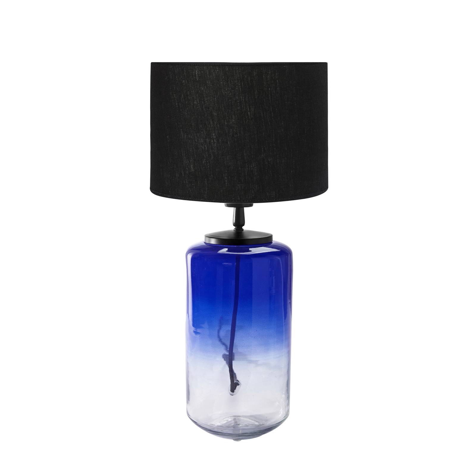E-shop PR Home Gunnie stolová lampa, sklo modrá/číra
