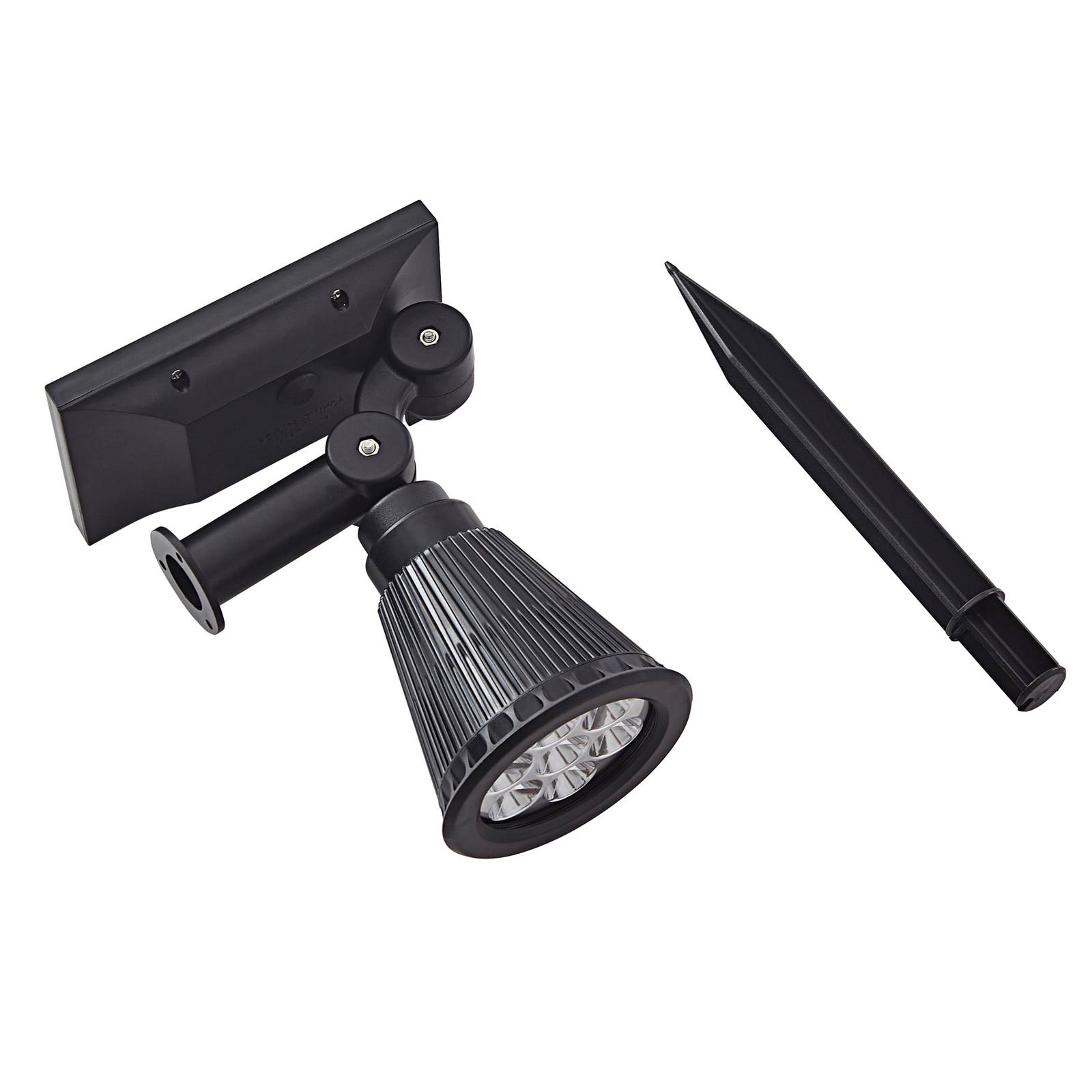 Prios LED solarny szpikulec naziemny Liezel, RGB, Tuya, IP44, czarny