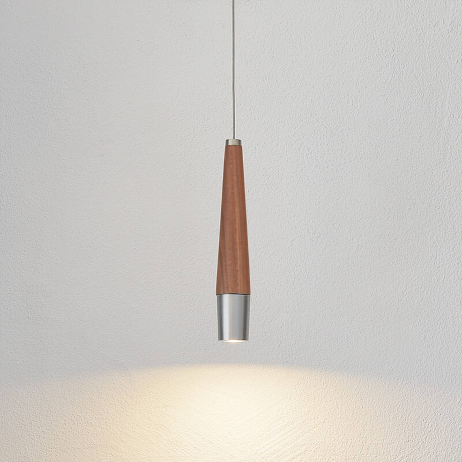 HerzBlut Conico LED hanglamp noten, 1-lamp