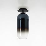 Artemide Gople Mini Deckenlampe, blau/schwarz