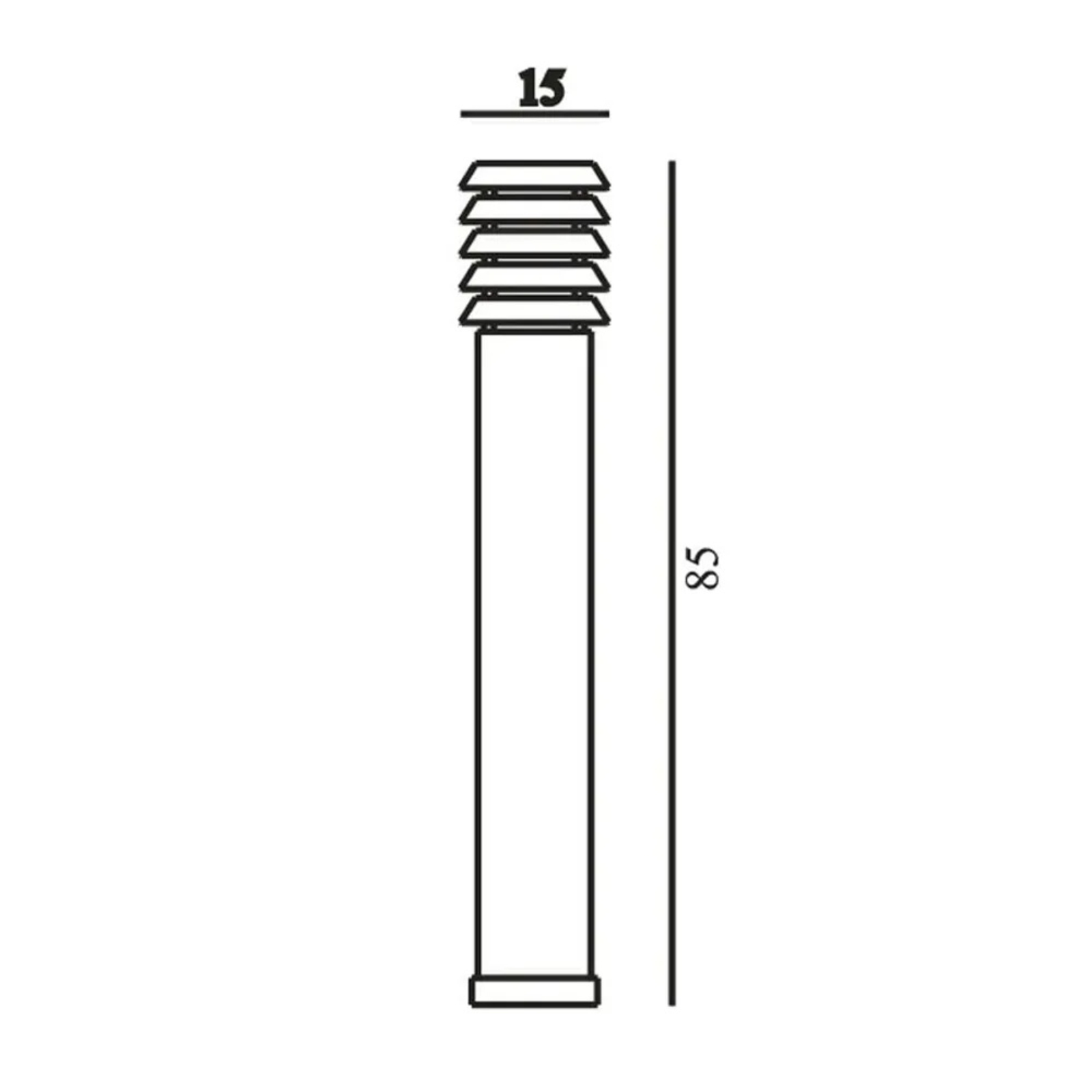 Alta E27 LED Lampadare Exterior Large pentru Ancoră Pentru Beton Galvanised - No