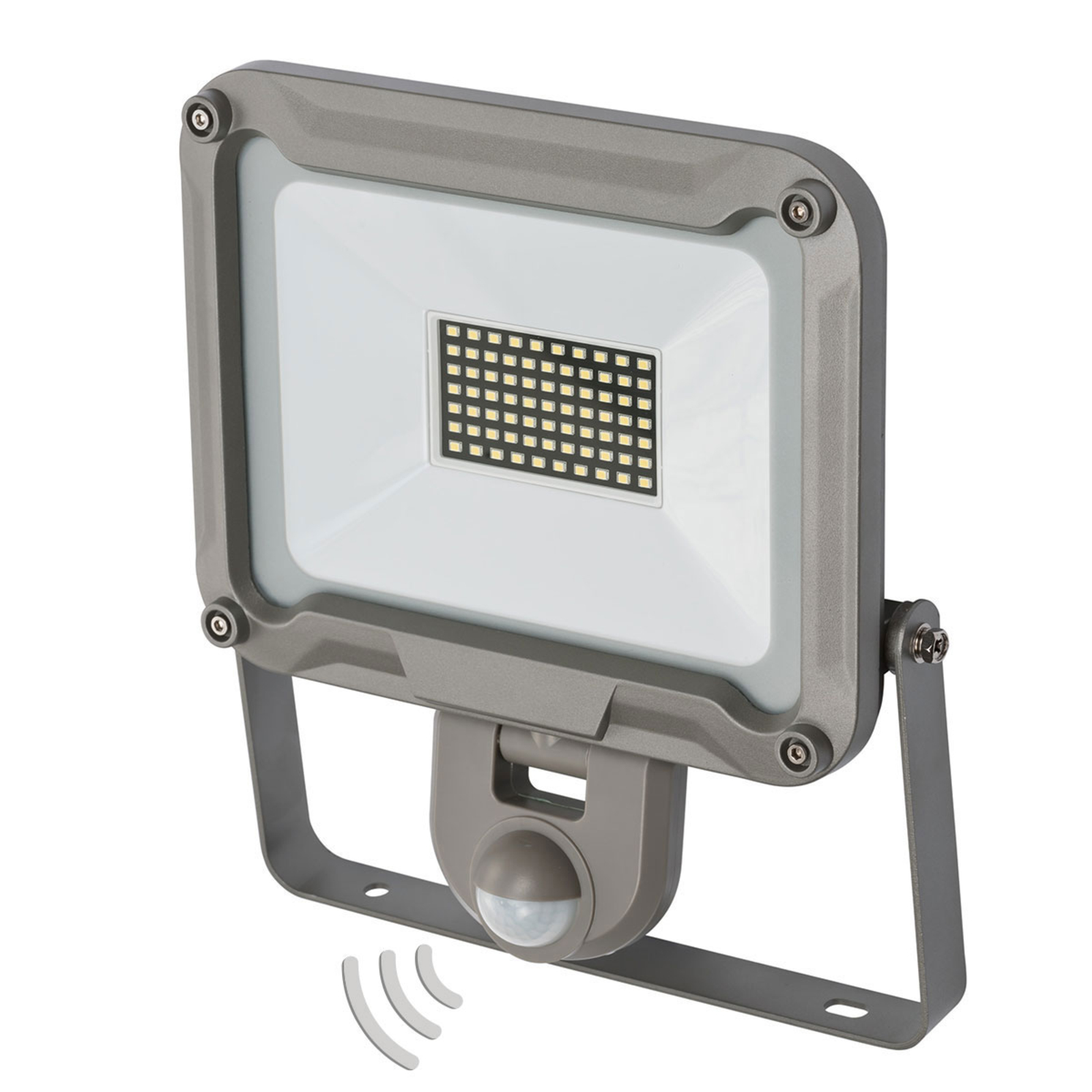 Brenenstuhl Jaro LED outdoor spotlight with sensor IP44 50 W, aluminium, security glass, 50 W, energy efficiency: A+, W: 26.3 cm, H: 29.1 cm