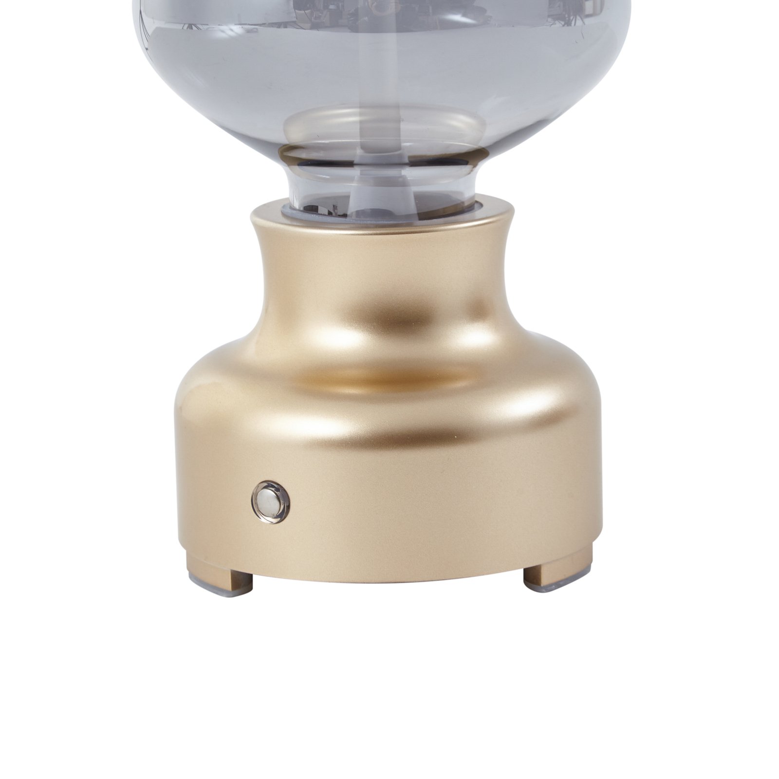 Lindby LED-Akkutischleuchte Maxentius goldfarben Touchdimmer