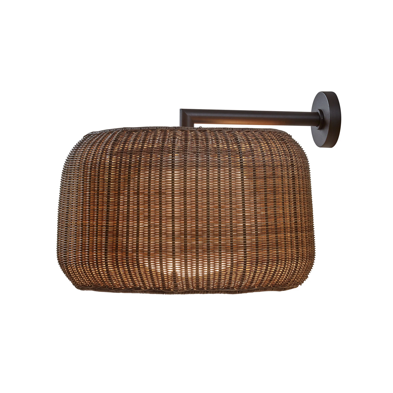 Bover āra sienas lampa Fora A, grafīta brūna/brūna, Ø 50 cm, E27