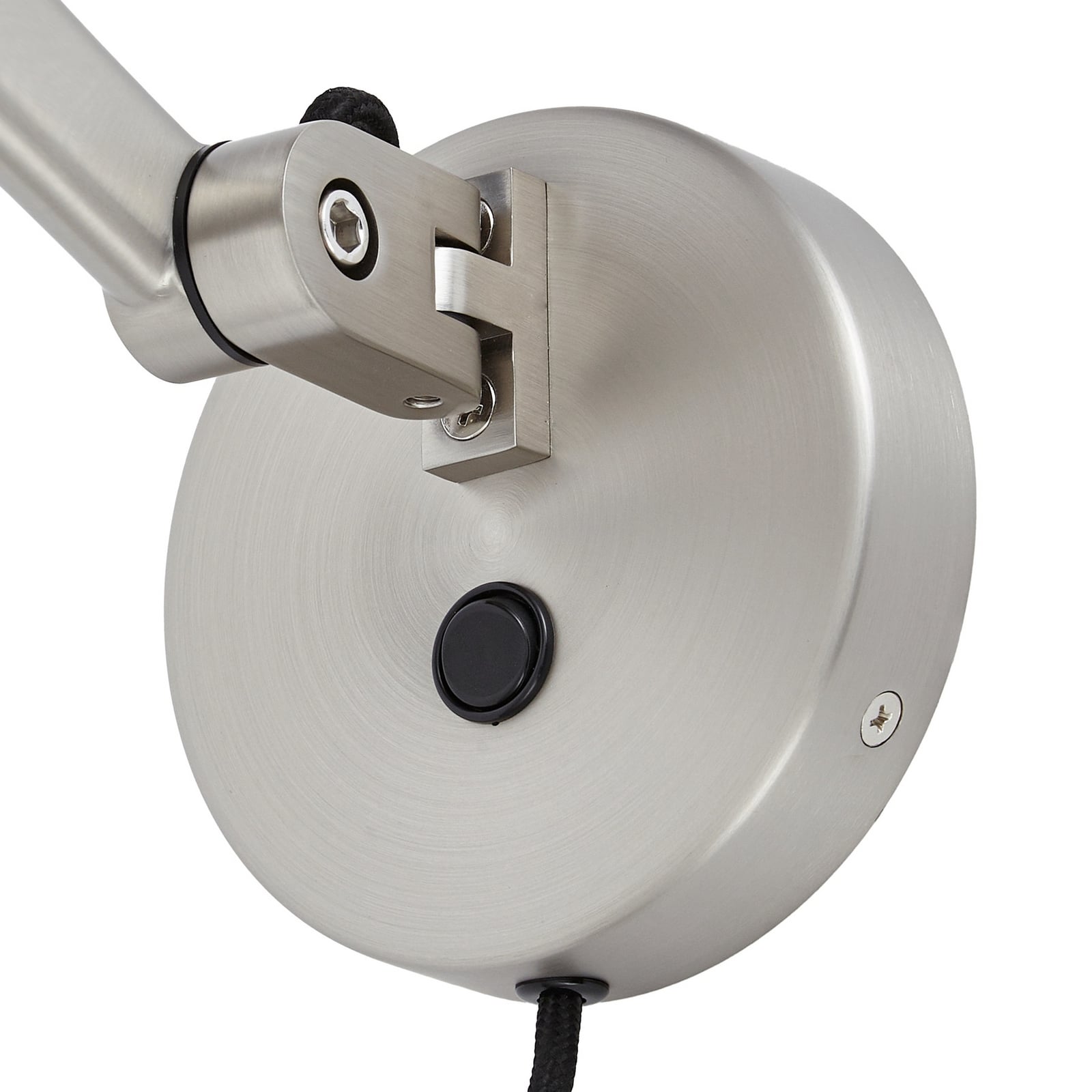 Lucande Wandleuchte Silka, 14 cm, nickel, flexibel, Stecker Lucande Wandleuchte Silka, 14 cm, nickel, flexibel, Stecker