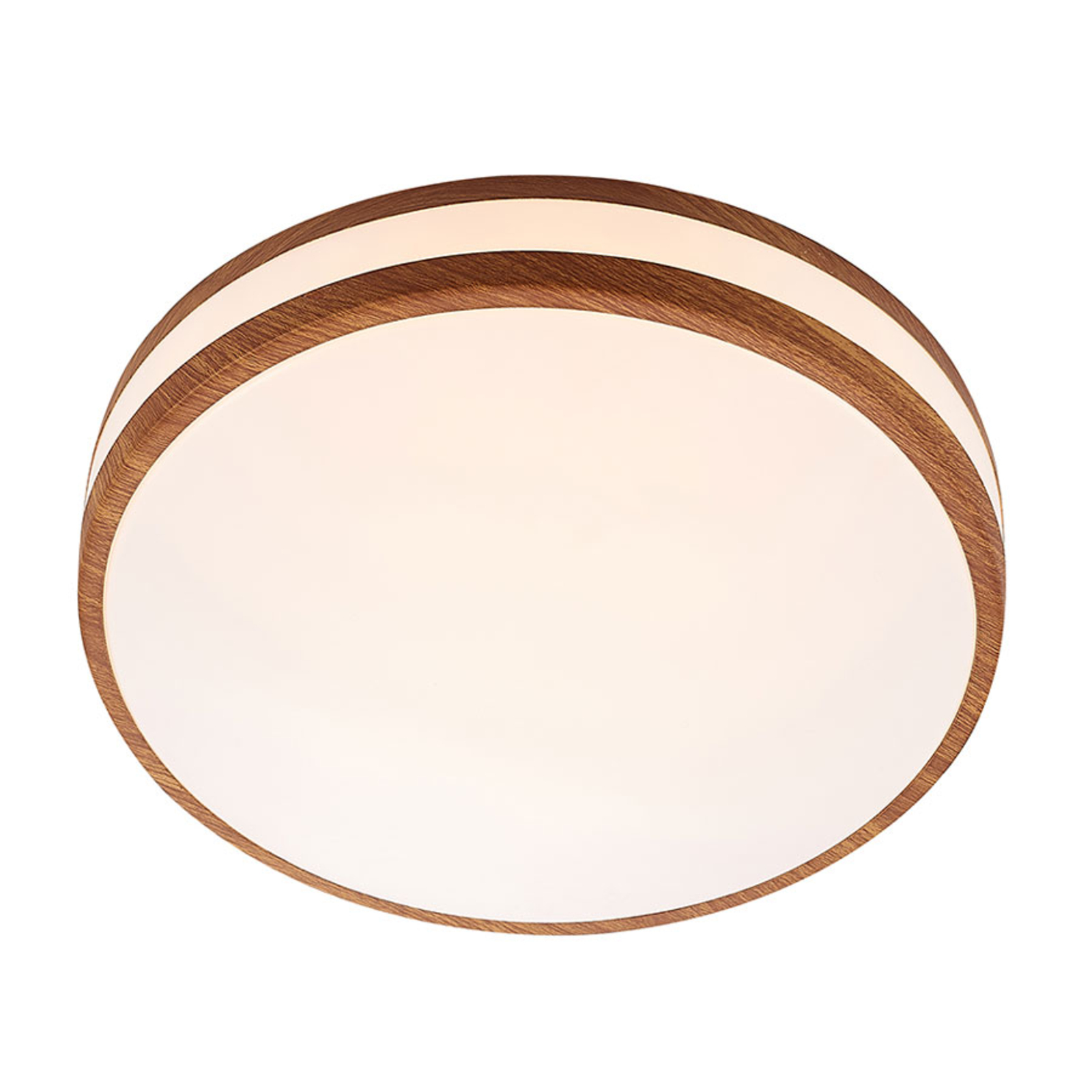 Lindby Viljami LED-Deckenleuchte, Holzoptik, rund