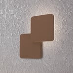 LED buiten wandlamp Pedersano, roestkleurig, lengte 14 cm Metaal