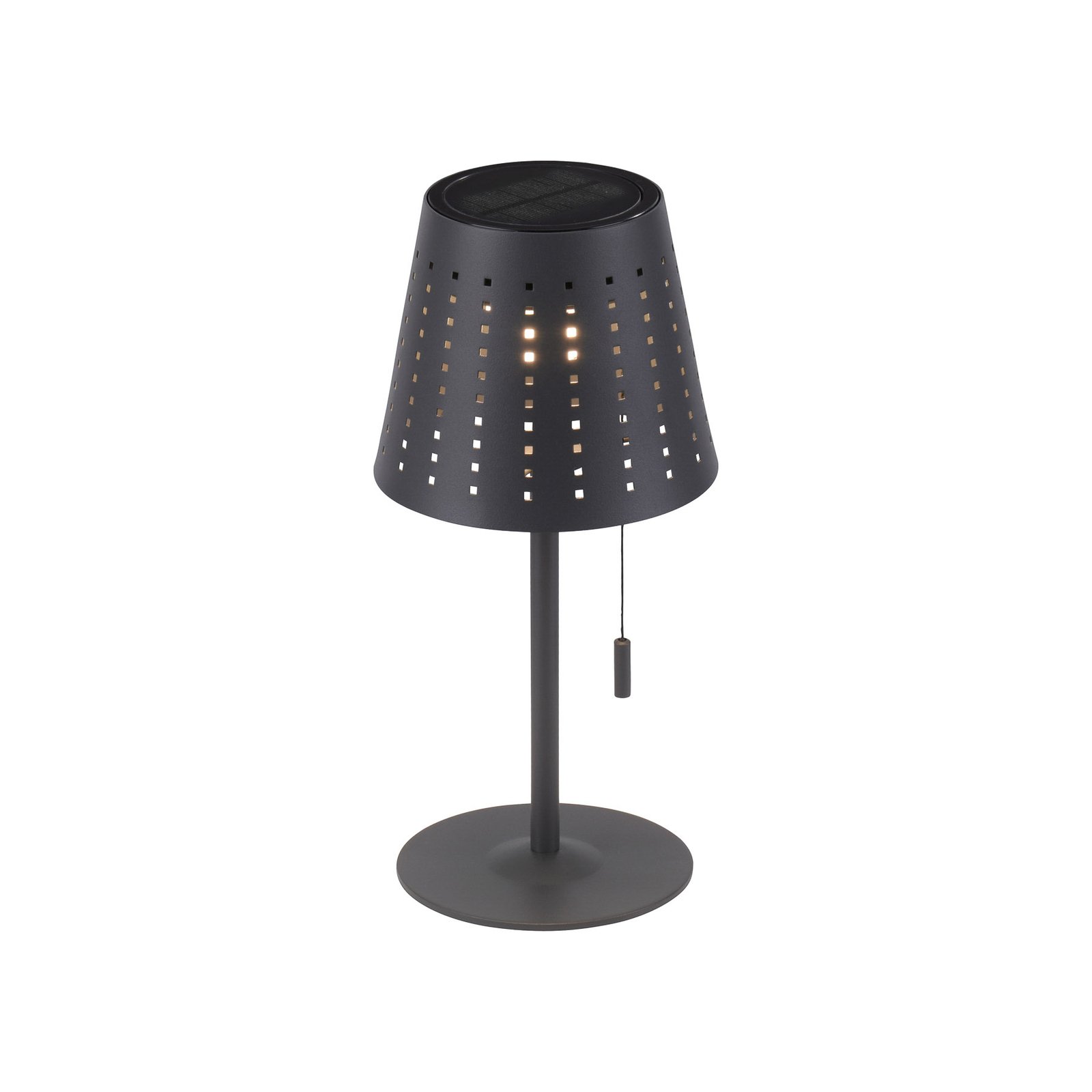 LED stolní lampa Mandy, USB, solární, černá