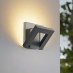 Lindby LED-Außenwandleuchte Orbin, grau, kippbar, CCT, IP54