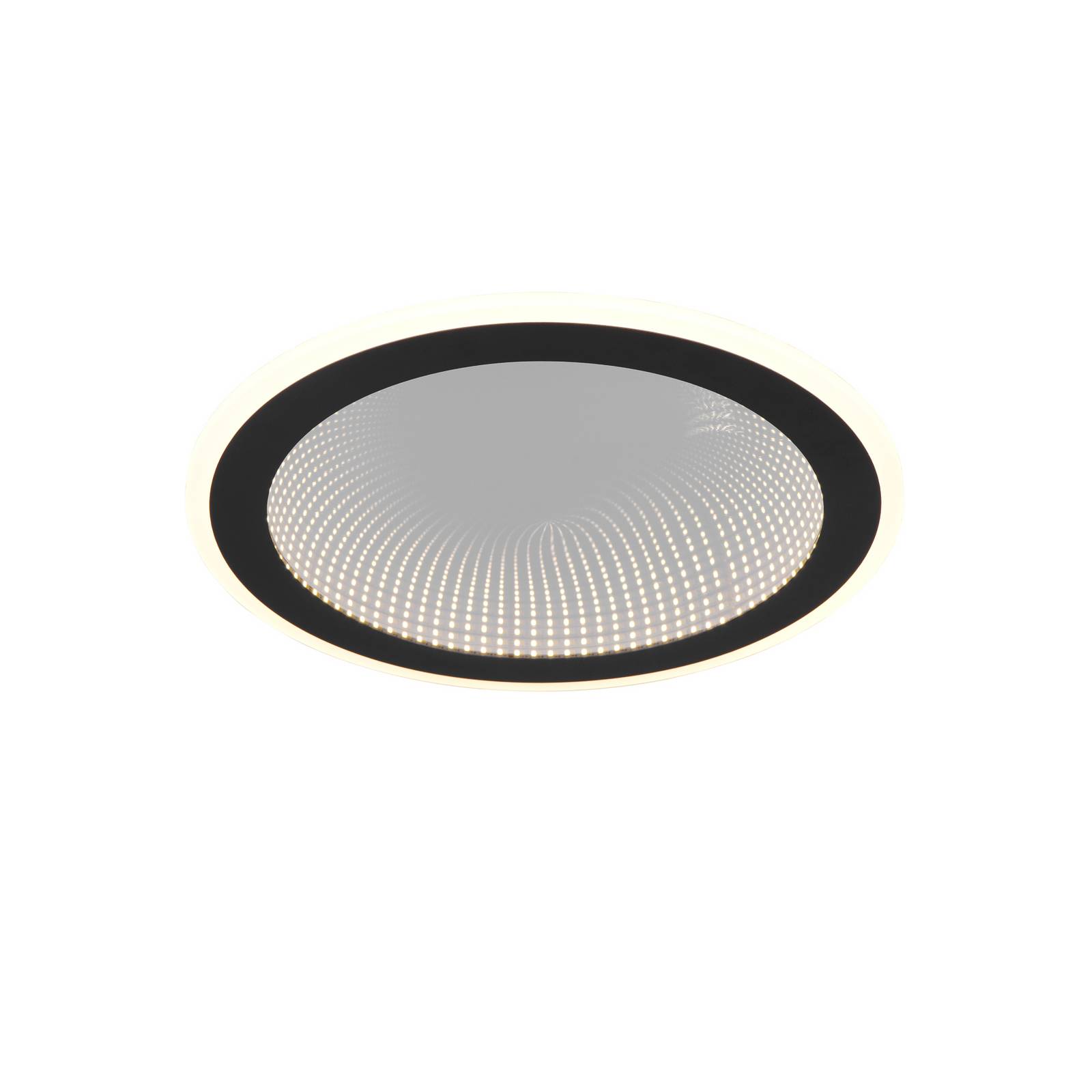 LED-Deckenleuchte Glace, schwarz, CCT, dimmbar, Metall