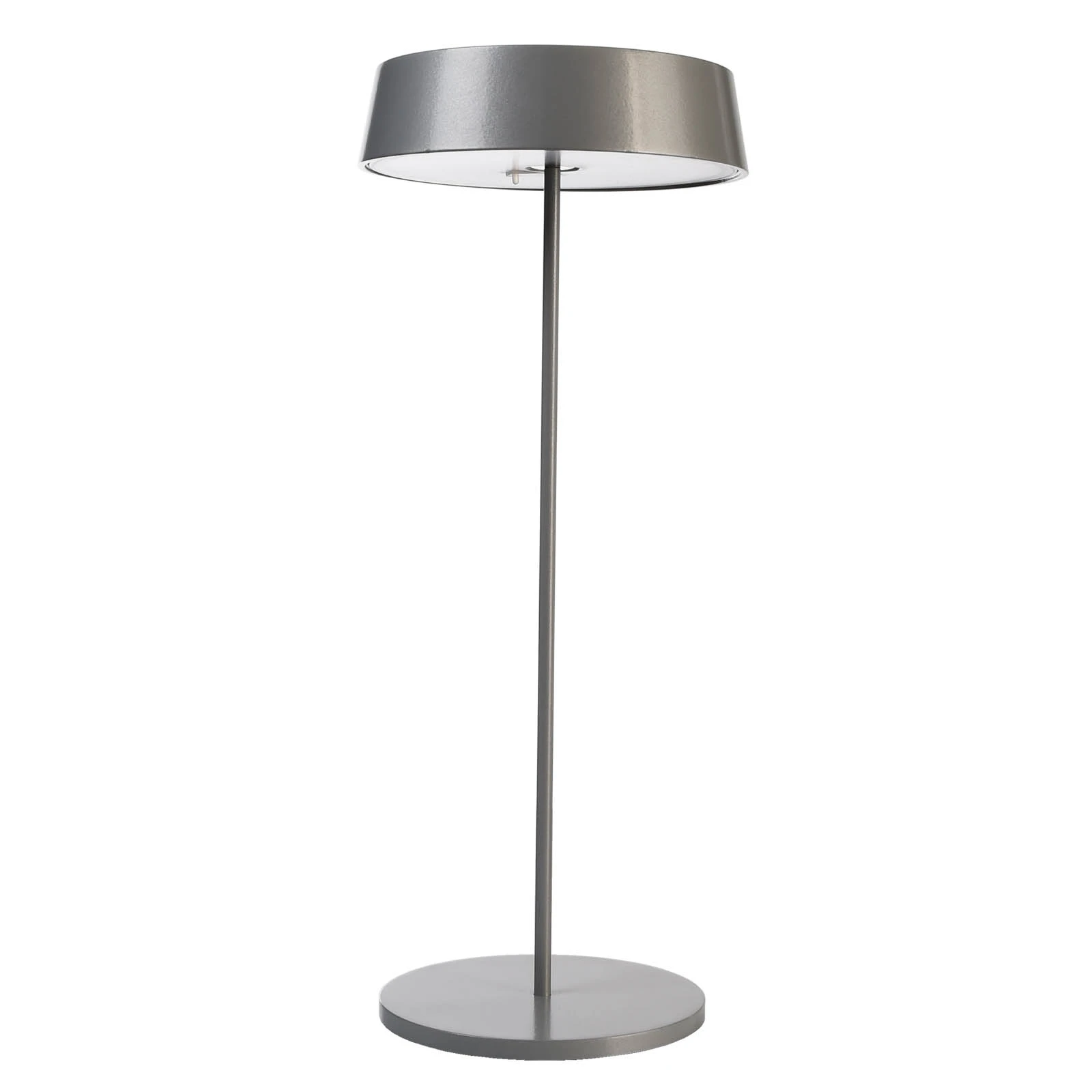 Candeeiro de mesa LED Miram com bateria recarregável, regulável, cinzento