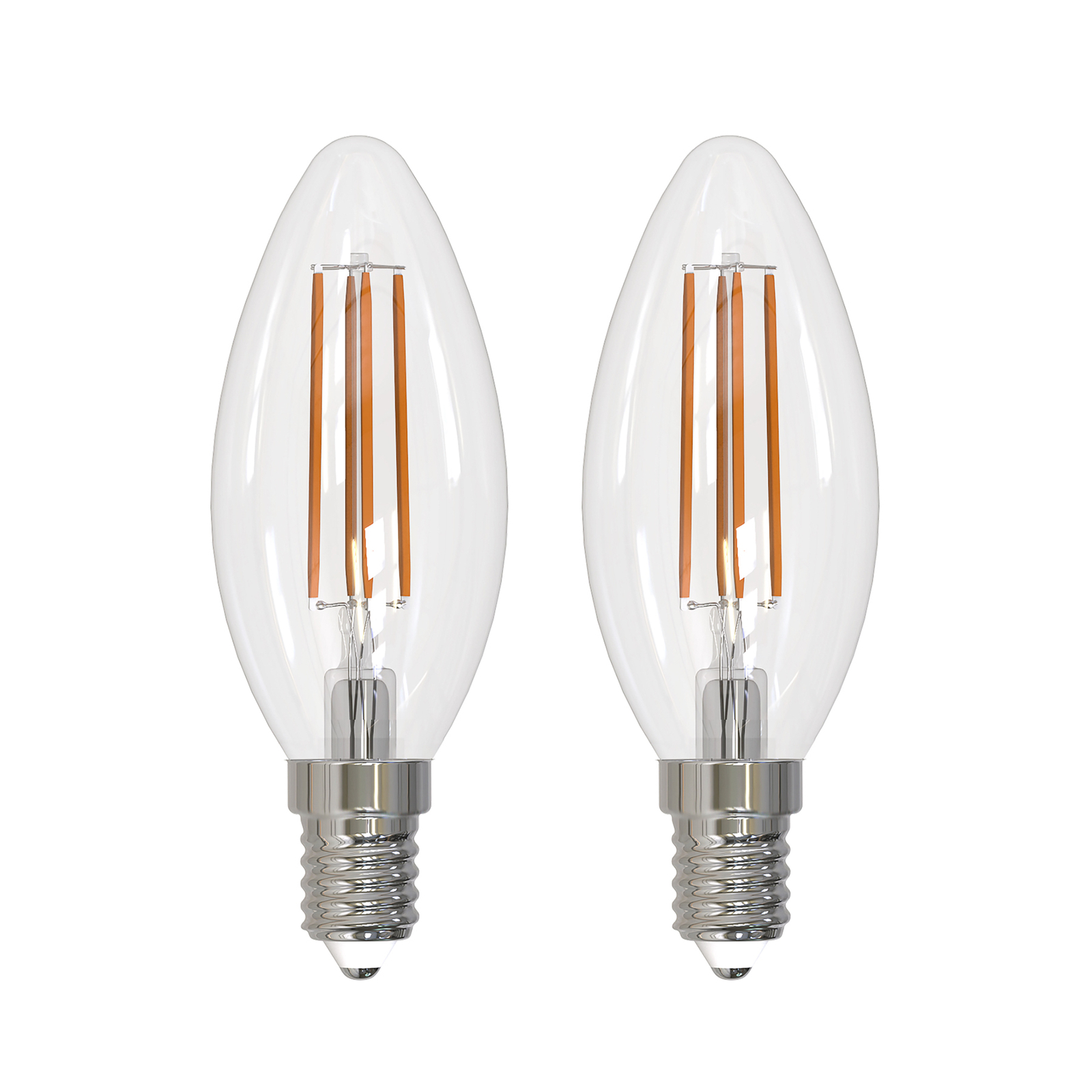 Arcchio LED-Leuchtmittel Filament E14 Kerze, 2er-Set, 4000 K
