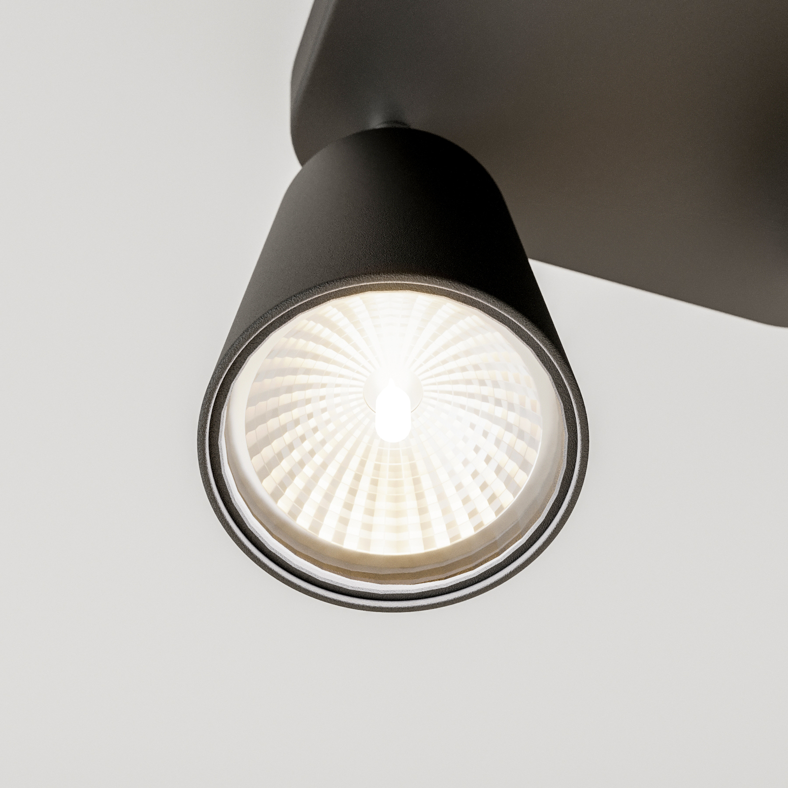 Eye Spot četvrtasta stropna svjetiljka s četiri žarulje, crna