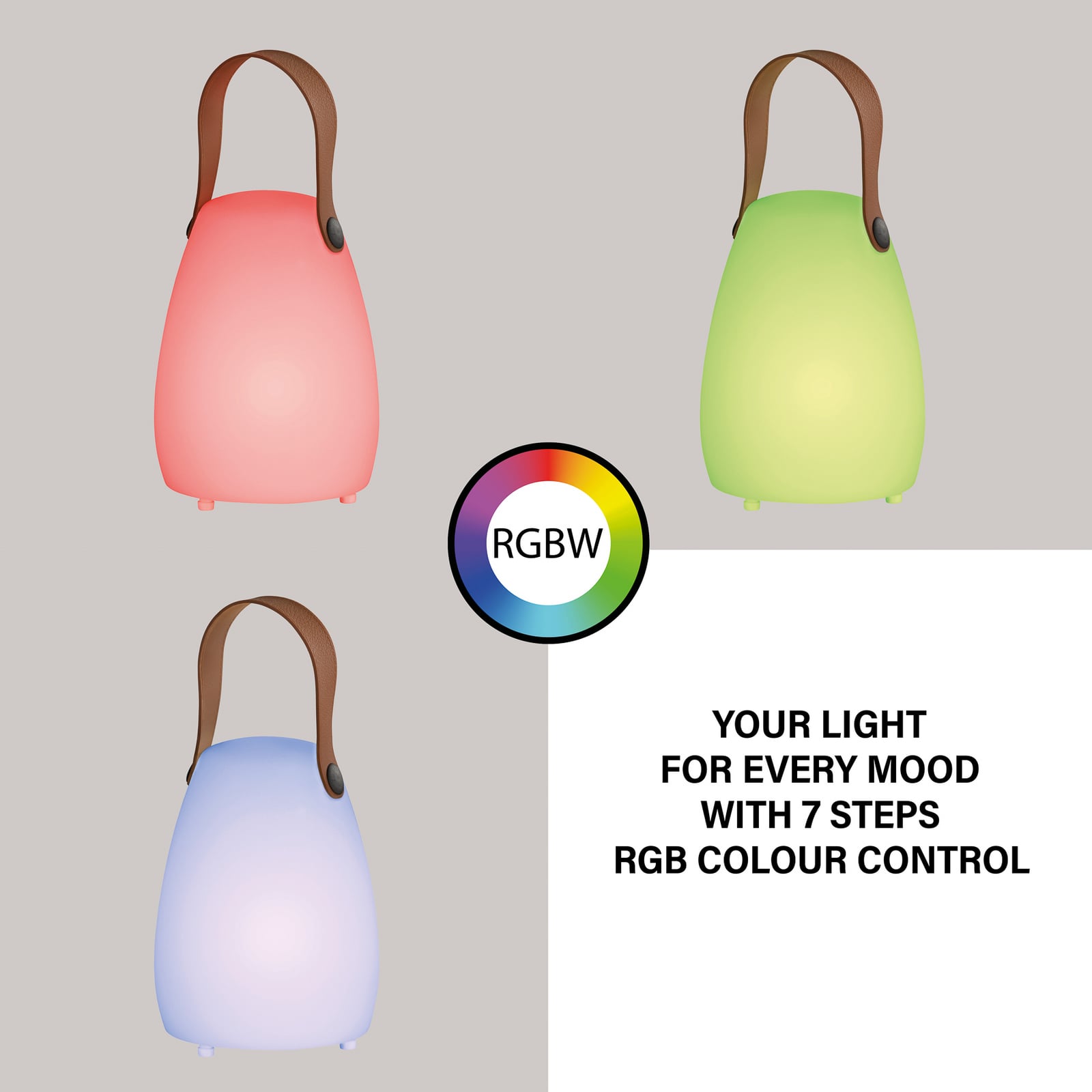 Lampe à poser LED rechargeable Ruby, hauteur 16 cm, plastique, USB Lampe à poser LED rechargeable Ruby, hauteur 16 cm, plastique, USB