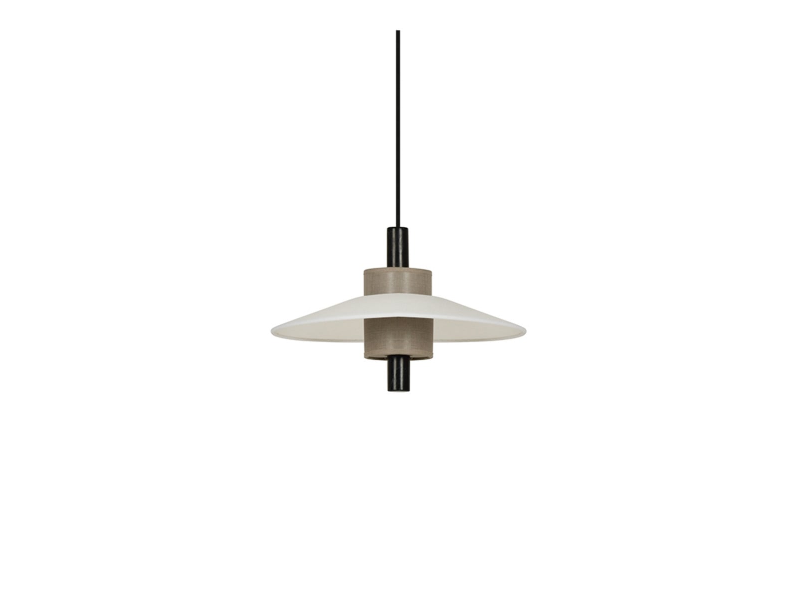 Thésée pendellampe S, creme, Ø 38 cm Forestier - Spisestue - Stof / tekstil - Med skærm