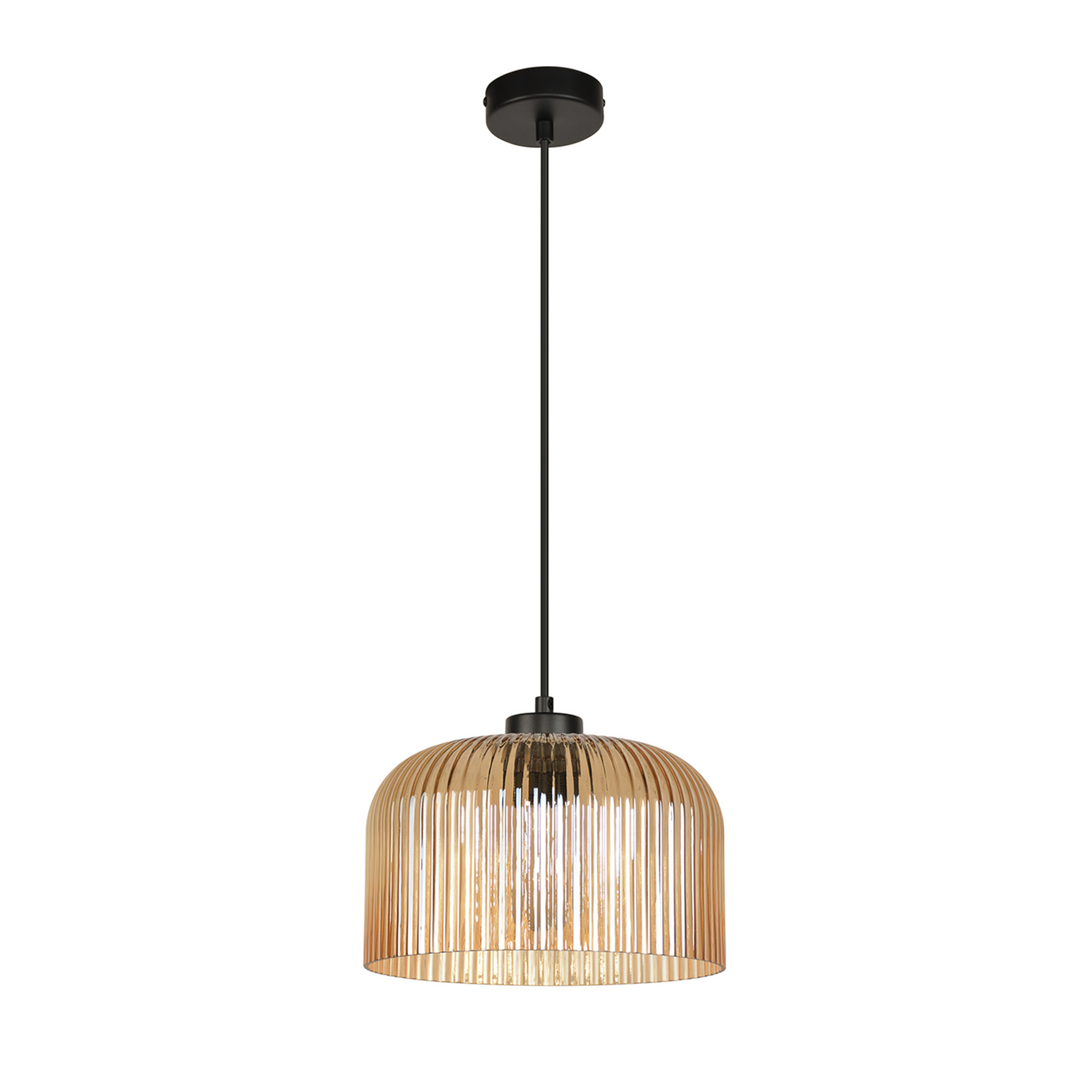 Luigi hengelampe, ravfarget/svart, Ø 25 cm – COREP SAS