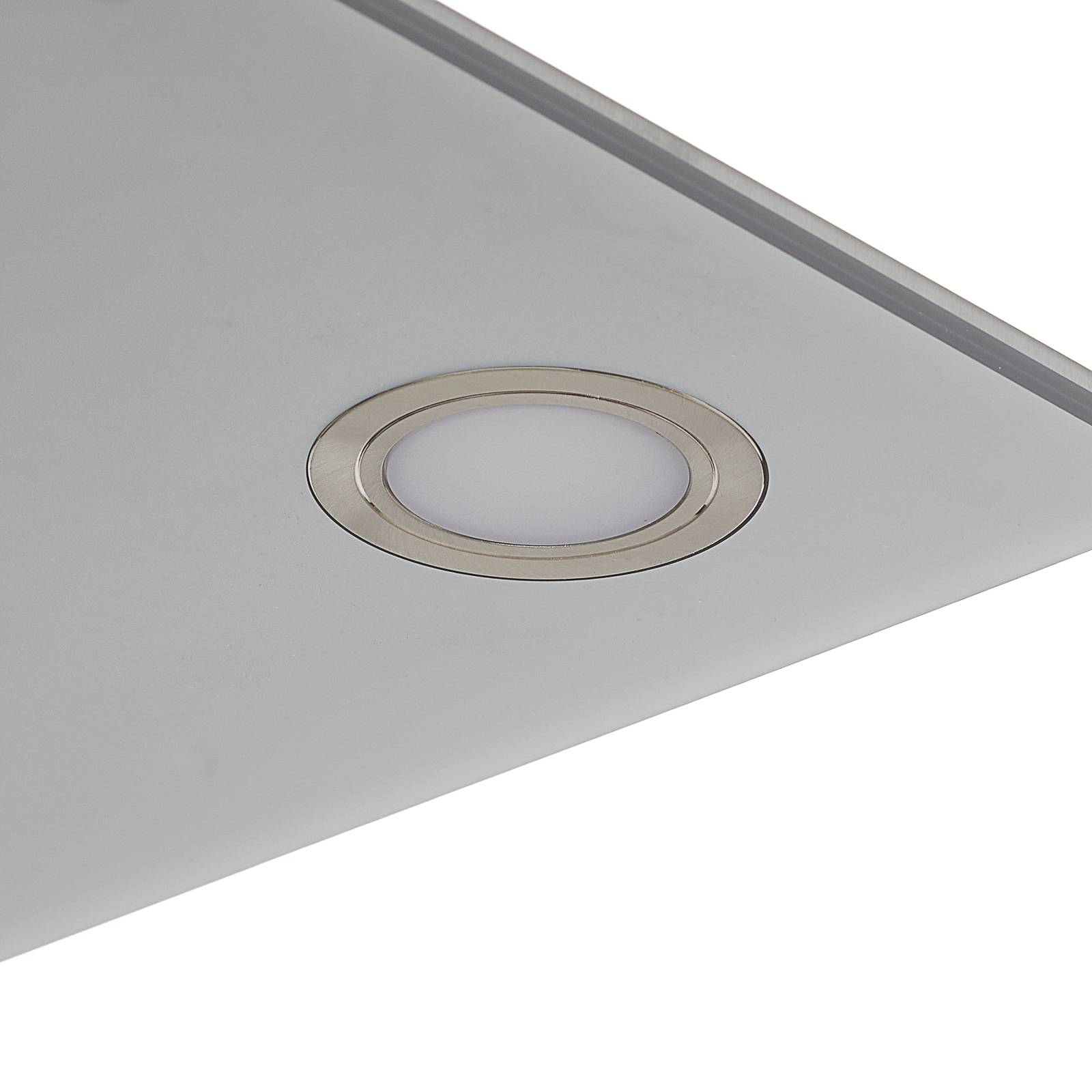 Evotec Kvadratisk LED-taklampa Pano metallic