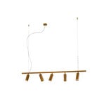 Pendant light 7531, burnished brass, 5-bulb, GU10