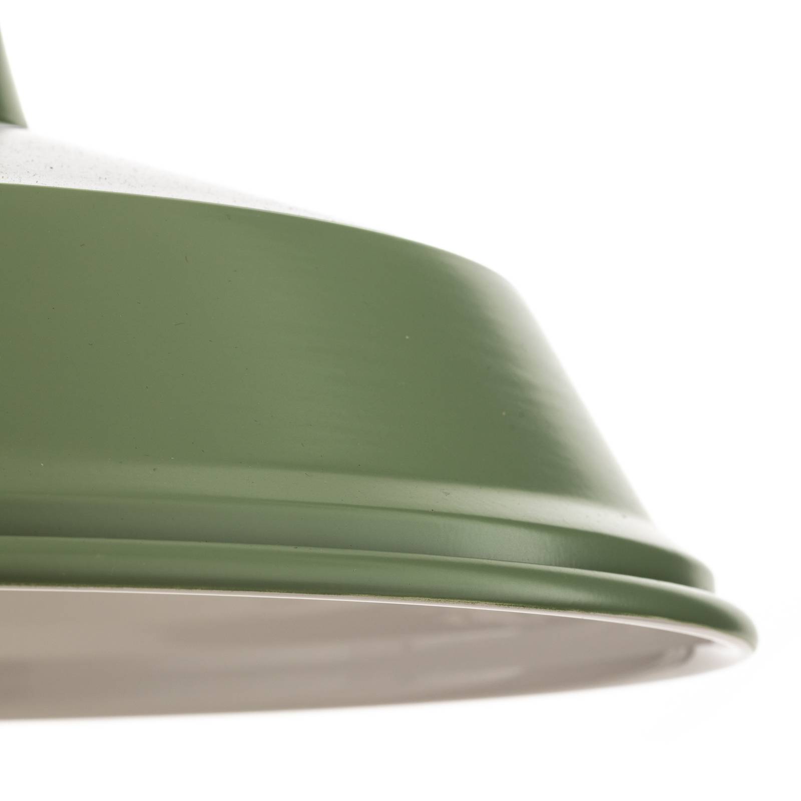 Lampa wisząca Class z metalu, zielona/biała