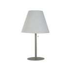 Lampe de table LED solaire Venice I, IP44, blanc/argent