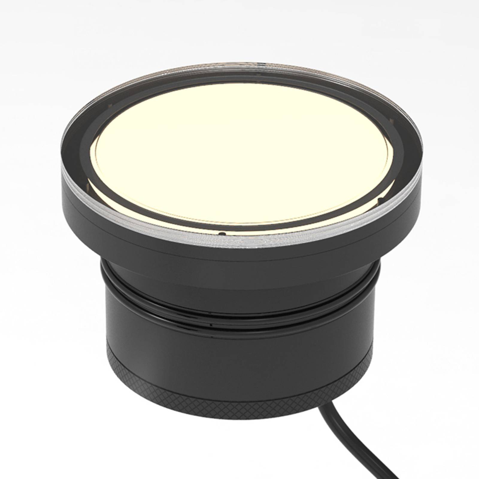Arcchio Gerrie LED recessed light Ø 15 cm milky - Recessed Light Round - Recessed Floor Light - Modern - Black