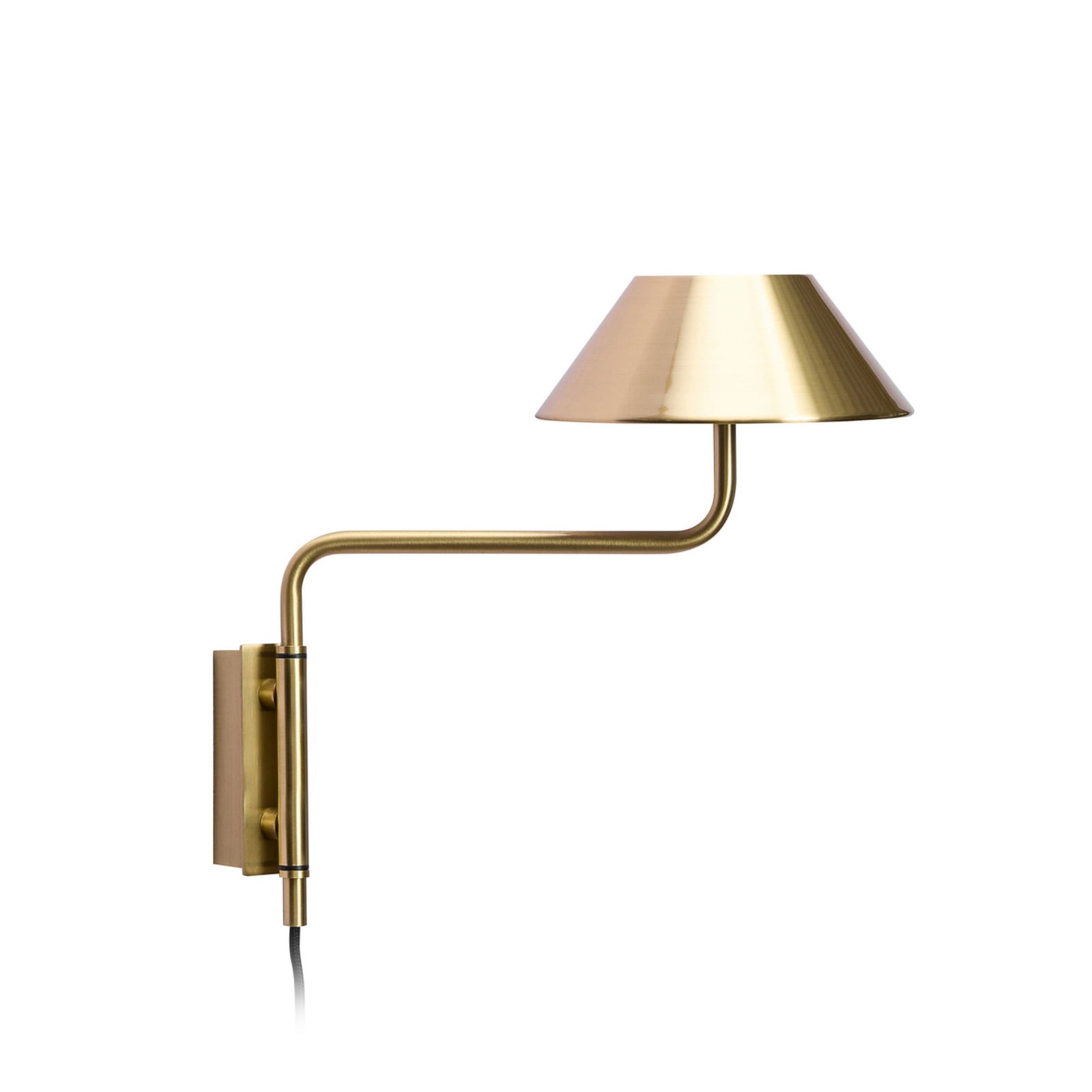 COVER LED-vägglampa i mässingsfärg, utstick 30 cm – Hübsch