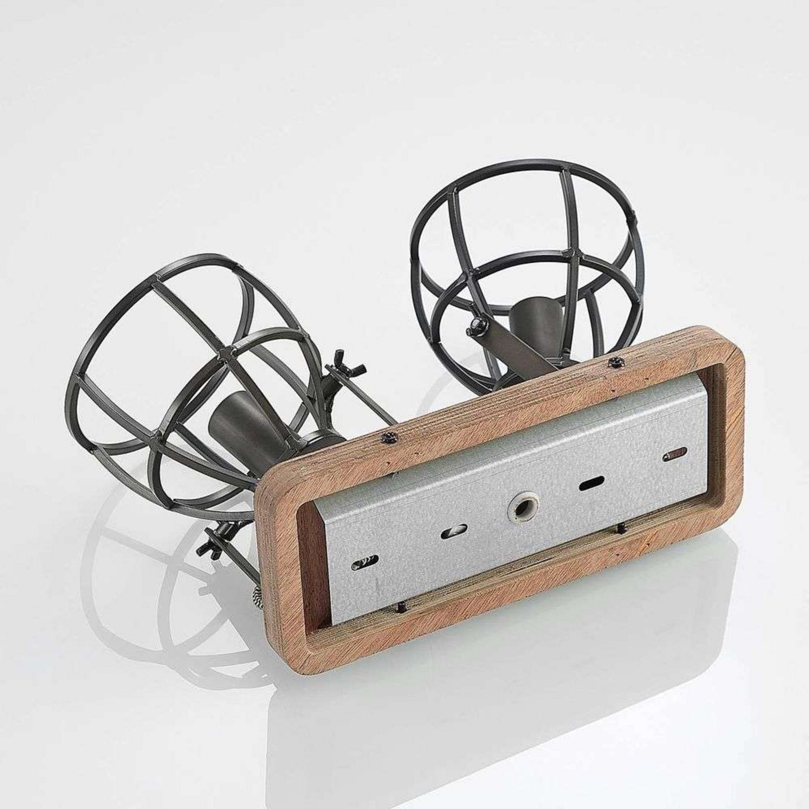 Rutger 2 Kattovalaisin Wood/Black - Lindby